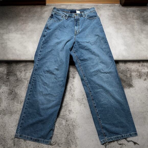 VINTAGE Y2K Baggy Skater Jeans Size 30X32 Breakdown Wide Leg Retro Streetwear - Picture 1 of 9